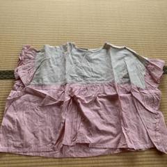 ハンドメイド作家さん　綿麻　ドルマン　フリルシャツ