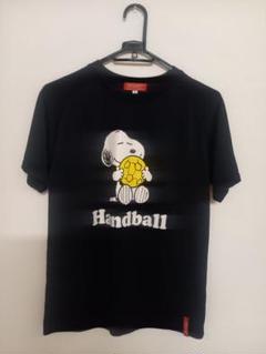 ハンドボール Tシャツ スヌーピーブラック Sサイズ