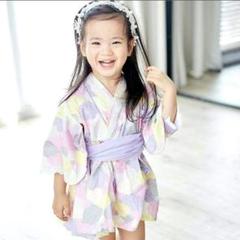 浴衣 女の子 子供用 着物 可愛い ゆかた 浴衣花柄2点 夏祭り 90
