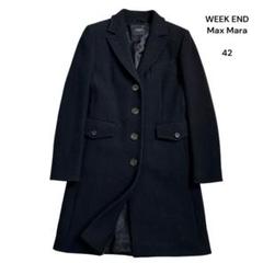 【美品】 WEEKEND MAX MARA ウールチェスターコート 黒 42