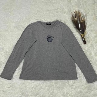 【VANSPORTS】Tシャツ/レディース/L/グレー/長袖/ワンポイント