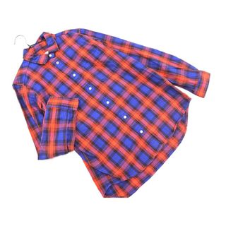 niko and ニコ アンド チェック ブラウス シャツ sizeM/赤ｘ紺x黒 ■◇ レディース