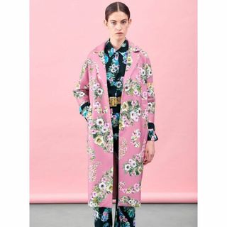 898y*美品 ブルーガール blugirl フラワープリント ライトコート