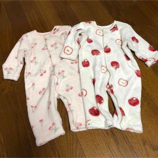 西松屋　ロンパース　60〜70サイズ　フリース　2枚セット　カバーオール　新生児