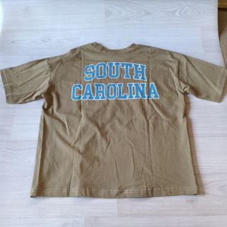 新品　キッズ　Tシャツ サイズ130　ロゴ　ベージュ