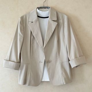 本日SALE早い者勝ち！INED ベージュ テーラードジャケット 9号