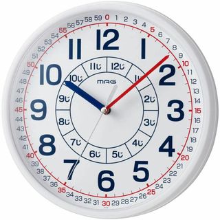 【スタイル:よ~める_パターン名:ステップ秒針】MAG(マグ) 掛け時計 壁掛け