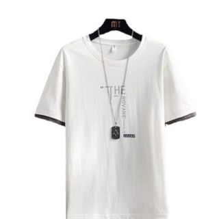【新作】Tシャツ　ユニセックス　ゆったり　オシャレ　半袖　白　男女兼用