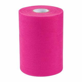 【サイズ:幅15cm×91M巻_色:フクシア】Joycrosso チュール 無地